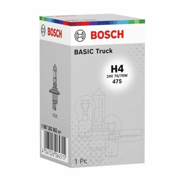 Headlight Bulb H4 75/70W 475 BOSCH 1987302862